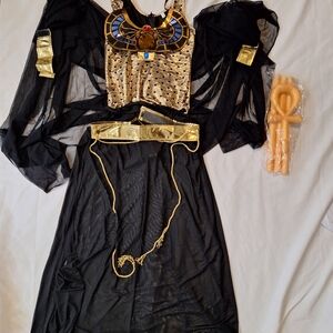 Black and Gold Egyptian Costume